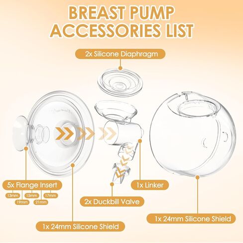 6Pack Silicone Duckbill Valves & 4Pack Silicone Diaphragms for S9/S12/S9Pro/S12Pro Wearable Breast Pumps, Essential Electric Breast Pump Replacement Parts for Breastfeeding in Saudi Arabia