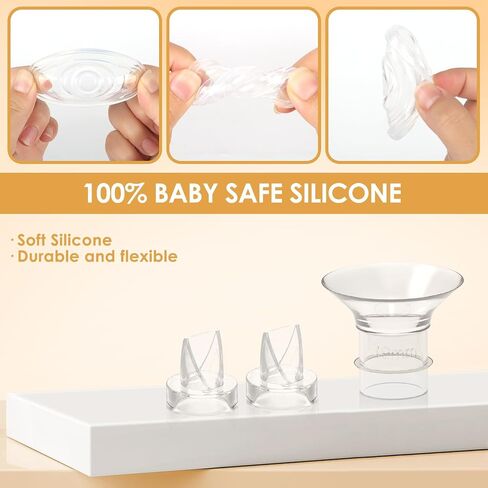 6Pack Silicone Duckbill Valves & 4Pack Silicone Diaphragms for S9/S12/S9Pro/S12Pro Wearable Breast Pumps, Essential Electric Breast Pump Replacement Parts for Breastfeeding in Saudi Arabia