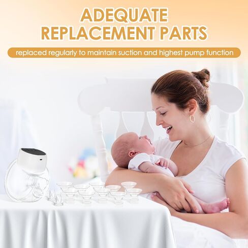 6Pack Silicone Duckbill Valves & 4Pack Silicone Diaphragms for S9/S12/S9Pro/S12Pro Wearable Breast Pumps, Essential Electric Breast Pump Replacement Parts for Breastfeeding in Saudi Arabia