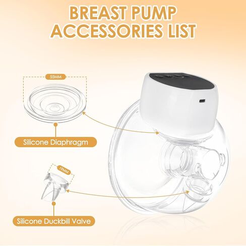 6Pack Silicone Duckbill Valves & 4Pack Silicone Diaphragms for S9/S12/S9Pro/S12Pro Wearable Breast Pumps, Essential Electric Breast Pump Replacement Parts for Breastfeeding in Saudi Arabia