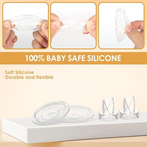 6Pack Silicone Duckbill Valves & 4Pack Silicone Diaphragms for S9/S12/S9Pro/S12Pro Wearable Breast Pumps, Essential Electric Breast Pump Replacement Parts for Breastfeeding in Saudi Arabia