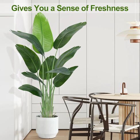 Lifelike Bird of Paradise Artificial Plant,5ft Faux Banana Leaf Tree with 10 Trunks - Perfect Indoor Silk Floor Plant for Home Decor in Living Room, Office, and Bedroom (Set of 2) in Saudi Arabia