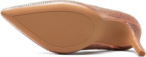 حذاء نسائي من ZUYEE، حذاء بكعب عالٍ ومدبب ومقدمة مغلقة وكعب عالٍ لامع مع حجر الراين اللامع، كعب زفاف لأحذية العروس in Kuwait