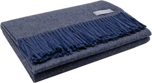 Lightweight Throw Blanket - 100% Baby Alpaca Wool Herringbone Weave - Ethically Sourced - Gentle on Skin - Softer and Warmer Than Wool - Limited Production - Off-White/Cream in Saudi Arabia