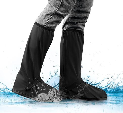 JUSTTOP rain Shoe Covers Waterproof, Recyclable Waterproof Shoe Covers, Shoe Covers for rain with Zipper, Foldable & Non-Slip, rain Shoe Covers, Unisex Rainboots, Reflector (Small) in Saudi Arabia