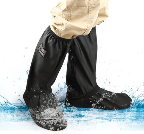 JUSTTOP rain Shoe Covers Waterproof, Recyclable Waterproof Shoe Covers, Shoe Covers for rain with Zipper, Foldable & Non-Slip, rain Shoe Covers, Unisex Rainboots, Reflector (Small) in Saudi Arabia