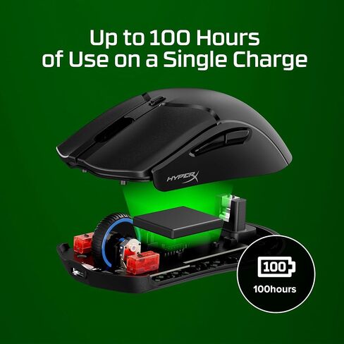 HyperX Pulsefire Haste 2 Mini - ماوس ألعاب لاسلكي للكمبيوتر الشخصي، خفيف الوزن، بلوتوث 2.4 جيجا هرتز، أبيض in Kuwait