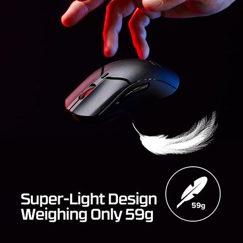 HyperX Pulsefire Haste 2 Mini - ماوس ألعاب لاسلكي للكمبيوتر الشخصي، خفيف الوزن، بلوتوث 2.4 جيجا هرتز، أبيض in Kuwait