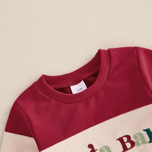 Lamuusaa Toddler Baby Boy Christmas Outfit Long Sleeve Santa Baby Embroidery Sweatshirt Jogger Pants Winter Clothes 3M-3T in Saudi Arabia