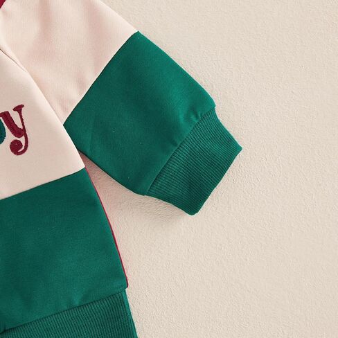 Lamuusaa Toddler Baby Boy Christmas Outfit Long Sleeve Santa Baby Embroidery Sweatshirt Jogger Pants Winter Clothes 3M-3T in Saudi Arabia
