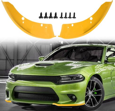 Front Bumper Lip Splitter Protector Cover Compatible with 2015-2021 Dodge Charger Hellcat SRT 392 / Scat Pack/RT Scat Pack/GT/RT, Black in Saudi Arabia