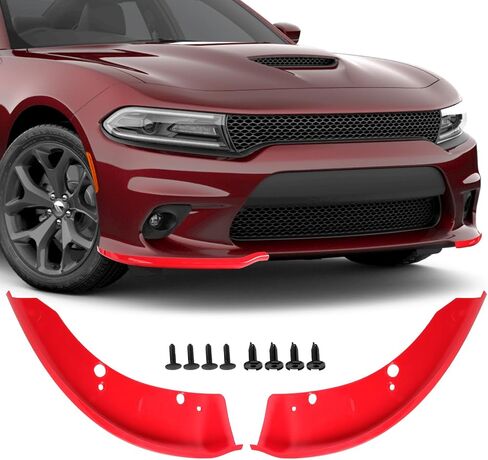 Front Bumper Lip Splitter Protector Cover Compatible with 2015-2021 Dodge Charger Hellcat SRT 392 / Scat Pack/RT Scat Pack/GT/RT, Black in Saudi Arabia