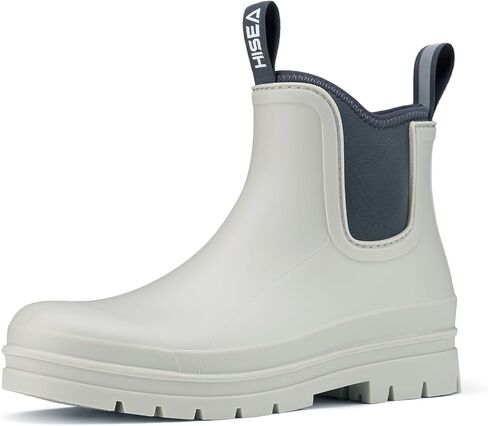 HISEA Women's Chelsea Rubber Rain Boots Ankle Rain Boots Waterproof Women Neoprene Short Garden Boots in Kuwait