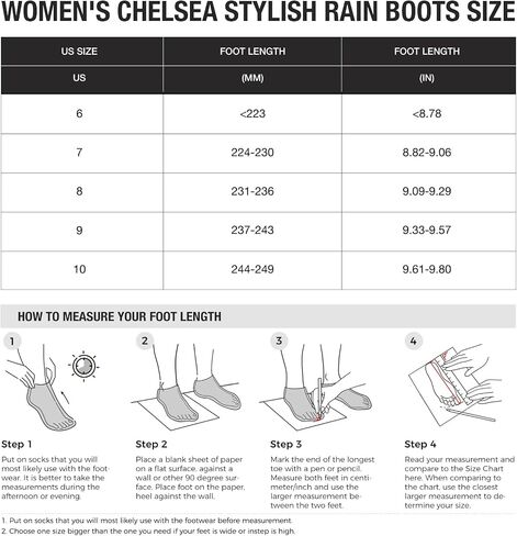 HISEA Women's Chelsea Rubber Rain Boots Ankle Rain Boots Waterproof Women Neoprene Short Garden Boots in Kuwait