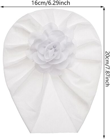 Baby Turban Hats Top Knot Head Wrap Soft Cute Beanie Cap Newborn Infant Toddler Hat in Saudi Arabia