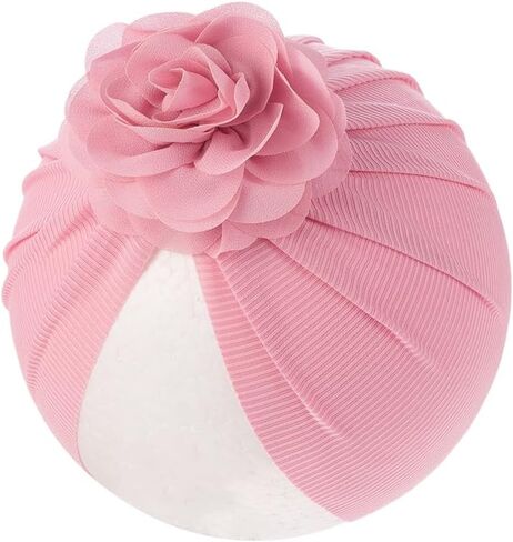 Baby Turban Hats Top Knot Head Wrap Soft Cute Beanie Cap Newborn Infant Toddler Hat in Saudi Arabia