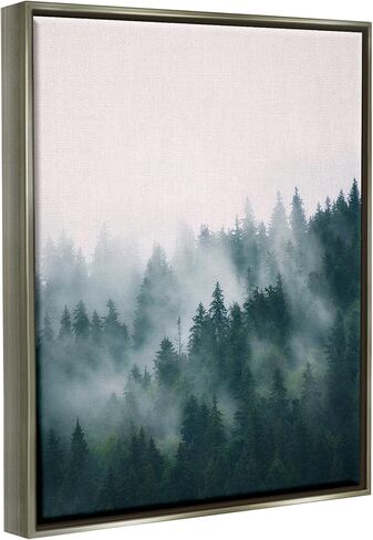 Stupell Industries Misty Forest Trees Black Framed Floater Canvas Wall Art Design by Sisi and Seb in Saudi Arabia