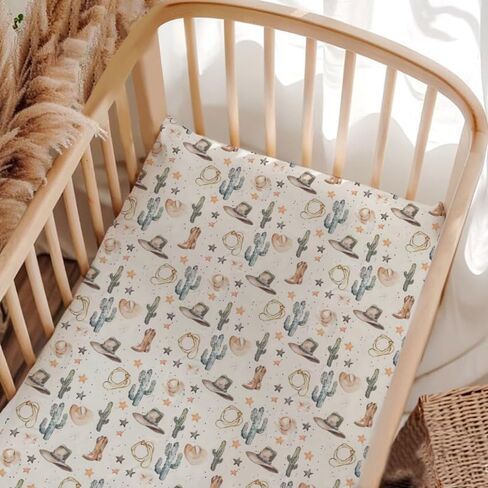 Dragons Crib Sheets, Dragons Clouds Moon Stars Fitted Crib Sheet for Standard Crib and Stroller Mattress, Unisex Dragons Leaves Eggs Print Mattress Sheet for Baby Boys Girls-28 * 52 in Saudi Arabia
