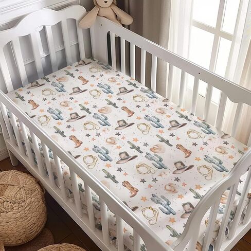 Dragons Crib Sheets, Dragons Clouds Moon Stars Fitted Crib Sheet for Standard Crib and Stroller Mattress, Unisex Dragons Leaves Eggs Print Mattress Sheet for Baby Boys Girls-28 * 52 in Saudi Arabia