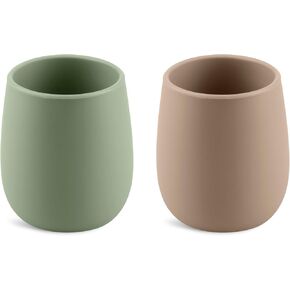 Silicone Tiny Open Cups, Training Cups for Baby Led Weaning (Ether/Sage)
