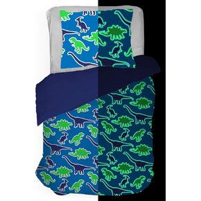 Jay Franco Trend Collector Game On Glow in The Dark Twin Comforter & Sham Set - Super Soft Kids Bedding Features Video Game Contollers - Fade Resistant Microfiber