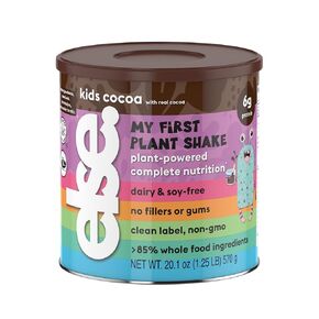 ELSE NUTRITION Plant-Based Kids Protein Shake Powder for Ages 2-12. Dairy-Free First Kids Complete Nutrition Shake with Plant Protein and 25 Vitamins & Minerals, Chocolate, 1- Pack