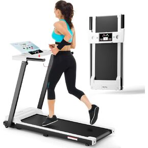 Portable Foldable Treadmill, 3.0 HP Small Treadmills for Home Office with 300 LBS Capacity, Walking Treadmill with Handle Bar, Folding Running Walking Compact Treadmill with LED Display