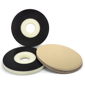 2-Pack 9" Velcro Backup Pads Works + 9-Inch Sanding Discs (150 Grit - 15 Pack) for Porter Cable 7800 Drywall Power Sander