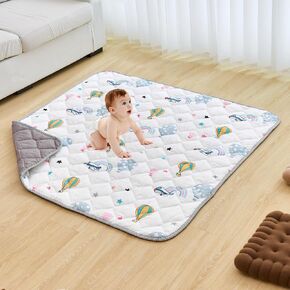 VEVOR Baby Play Mat, 50"x50" Baby Crawling Mat, Non-Slip One-Piece Soft Baby Playmat, Foldable Floor Mat, Activity Playmats for Babies,Toddlers, Infants, Machine Washable, Play & Tummy Time