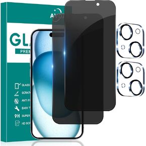 [3+3 عبوات من واقي الشاشة الزجاجي لهاتف iPhone 16 Pro مع واقي عدسة الكاميرا، طبقة زجاجية شفافة عالية الدقة مقاس 6.3 بوصة لهاتف iPhone Pro، مضادة للخدش، خالية من الفقاعات، صديقة للحافظة in Kuwait