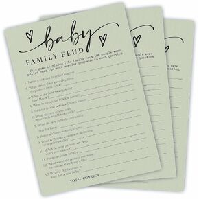 NYCTUG 30 Baby Item ABC Game Cards, 5"X7" Fill-in Alphabet Game for Baby Shower, Gender Reveal, Baby Announcement, Party Game Activity & Supplies - B03