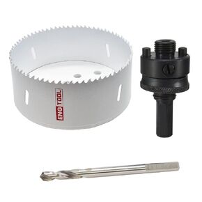 MaxTool 3PCs 5-1/4" Cobalt Bi-Metal Hole Saw 133mm M42 Bimetal Holesaw Arbored/Mandrel Pilot Drill for Metal Wood Plastic Composite etc; BM03W44R516EA