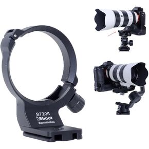 iShoot Tripod Mount Ring Lens Collar Compatible with Sony FE 70-200mm F/4 Macro G OSS II, Lens Support Holder Bracket Bottom Arca-Swiss Fit Quick Release Plate for Arca Clamp Head & Stabilizer