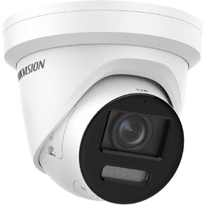 DS-2CD2387G2-LSU/SL 2.8mm Lens, Compatible Hikvision IP Camera Outdoor 8 MP Strobe Light and Audible Warning Fixed Turret Network Camera 4K Cameras 24/7 Colorful Two-Way Audio International Version