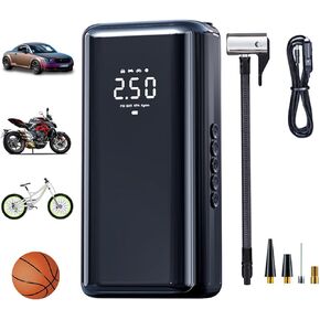 Tire Inflator Portable Air Compressor, 25000mAh 150PSI Air Pump for Car Tires, LED Display Fast Inflation Air Compressor with Tire Gauge Pressure Car Motor Bike Ball (EDG209)