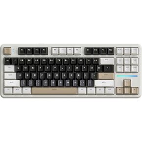 MANBASNAKE X Attack Shark X87 Wireless Mechanical Keyboard, Hot Swappable Gasket Custom Gaming Keyboard RGB Backlit Gaming Keyboard,Bluetooth/2.4GHz/USB-C with 4000mAh Battery (Black)