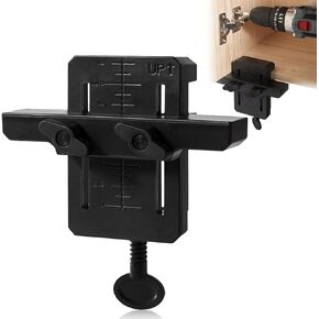 AGLOO Cabinet Door Installation Positioner - Mounting Jig Locator with Support Arm Woodworking Tool - Adjustable Length, Clamp for Easy Drill (1)