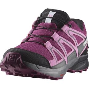 Salomon Speedcross Hiking Shoe, Plum Caspia/Orchid Bouquet/Black, 2 US Unisex Big Kid