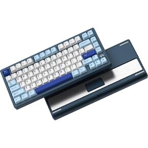 Womier RD75 Pro 75% Keyboard, Quick Release Wireless Aluminum Gaming Keyboard, QMK/VIA Tri-Mode Mechanical Keyboard Custom Hot Swappable with RGB Creamy Keyboard for Windows/Mac/PC - Silver