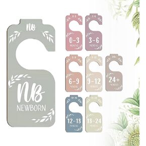 Wooden Baby Closet Dividers for Baby Clothes Organizer, 8PCS Colorful Baby Closet Organizer for Newborn Toddler Nursery Decor for New Mom Dad Parents