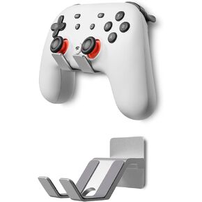 Controller Holder Wall Mount (2 Pack) - Metal Gaming Controller Stand for Xbox Series X S, PS5 PS4 Switch Pro Nintendo and More Controllers, PC Gaming Stuff Accessories with Stable 3M Adhesive (Black)