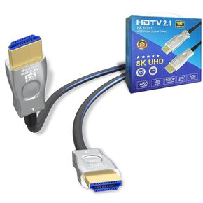 33ft/10M 8K HDMI Cable Fiber Optic - High Speed HDMI 2.1,48Gbps, 8K 60Hz, 4K 120Hz, Dynamic HDR10, eARC, HDCP 2.2&2.3 - Compatible with Game Console/TV/PC/VR/Projector/Large Display
