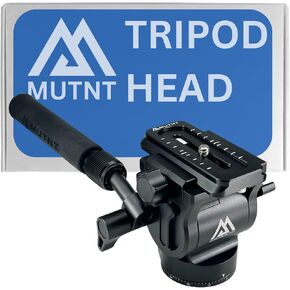 Mutnt FH6 Binocular and Spotting Scope Tripod Head Fluid Pan with 3 in Arca Plate