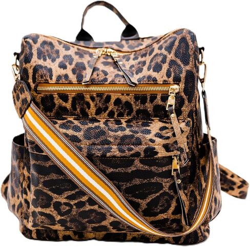 حقيبة ظهر عصرية + أنيقة للنساء - حقيبة بريل قابلة للتحويل، تستخدم كحقيبة حفاضات، أو حقيبة كتف، أو حقيبة ظهر نسائية، مصنوعة من جلد نباتي مع حزام قابل للإزالة وجيوب خارجية/داخلية (جملي) in Kuwait