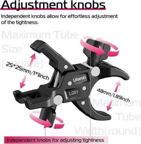 ULANZI Super Clamp Mount for Light Stand Double Camera Clamp Mount Monitor Magic Arm Adapter Thread for Photo Studio Light Stand, Photography Reflector, Photo Boom Stand, Cross Bars in Saudi Arabia