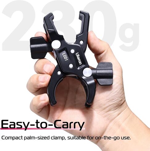 ULANZI Super Clamp Mount for Light Stand Double Camera Clamp Mount Monitor Magic Arm Adapter Thread for Photo Studio Light Stand, Photography Reflector, Photo Boom Stand, Cross Bars in Saudi Arabia