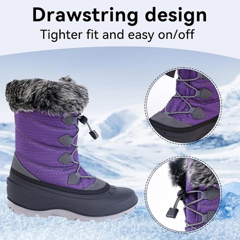 ICEFACE Waterproof Snow Boot Women with Quilted Nylon Fabric and Plush Lining for Ultimate Warmth and Comfort Stylish and Functional Winter Footwear Perfect for Snowy Days and Cold Weather Activitie in Saudi Arabia