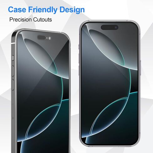 [2+2 Pack Privacy Screen Protector for iPhone 16 with Camera Lens Protector, 6.1 Inch Tempered Full Screen Glass Accessories, Anti-Spy, Bubble Free, Case Friendly in Kuwait