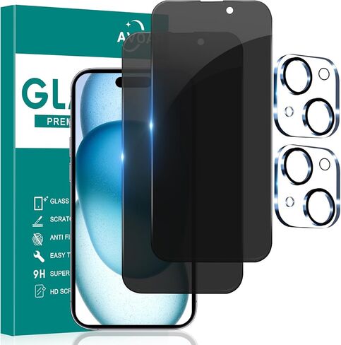 [3+3 عبوات من واقي الشاشة الزجاجي لهاتف iPhone 16 Pro مع واقي عدسة الكاميرا، طبقة زجاجية شفافة عالية الدقة مقاس 6.3 بوصة لهاتف iPhone Pro، مضادة للخدش، خالية من الفقاعات، صديقة للحافظة in Kuwait