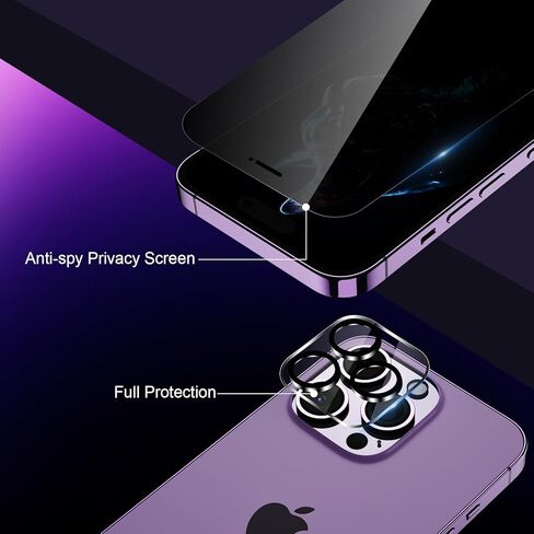 [3+3 عبوات من واقي الشاشة الزجاجي لهاتف iPhone 16 Pro مع واقي عدسة الكاميرا، طبقة زجاجية شفافة عالية الدقة مقاس 6.3 بوصة لهاتف iPhone Pro، مضادة للخدش، خالية من الفقاعات، صديقة للحافظة in Kuwait